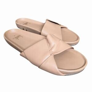 Beek Tan Nude Leather Tori Slide Sandals Size 9 Slip On